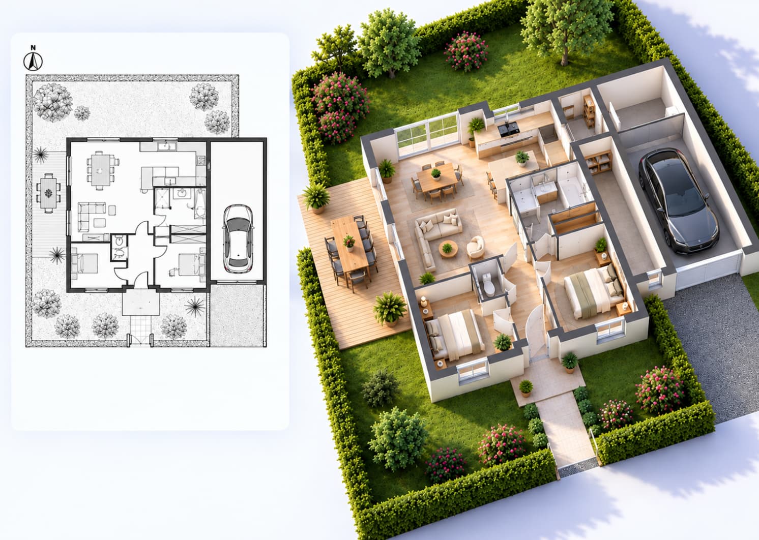 Plan 2D vers 3D